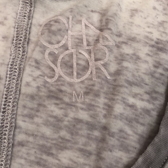 Chaser grey long sleeve burnout top with hawk - Picture 2 of 2